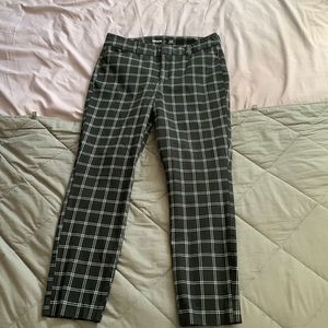 Black plaid trousers size L